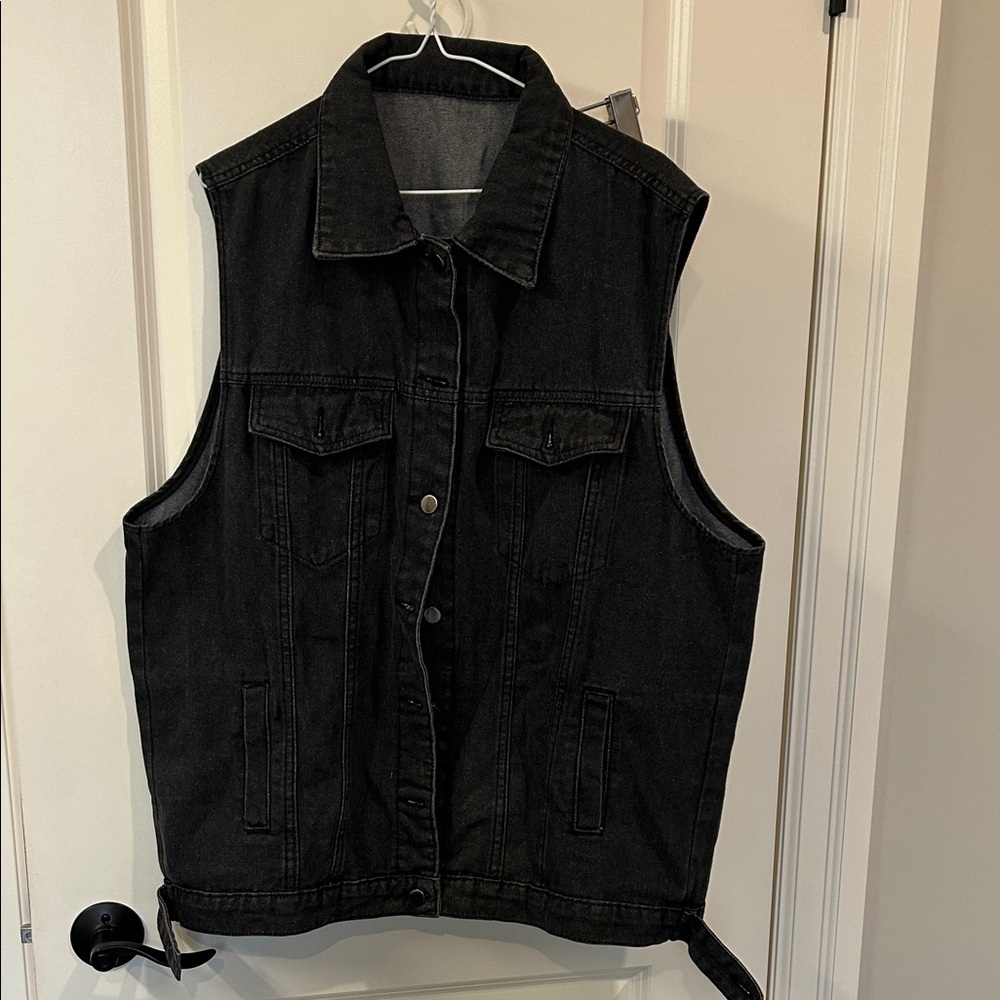 Black Denim Vest